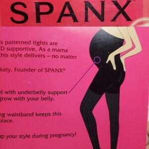 NEW SPANX MATERNITY UNDERBELLY SUPPORT FIRMS THIGHS BLACK TIGHTS SMALL NWT